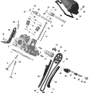 01- Головка блока цилиндров, Rear