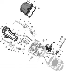 01- ROTAX - Front Головка блока цилиндров