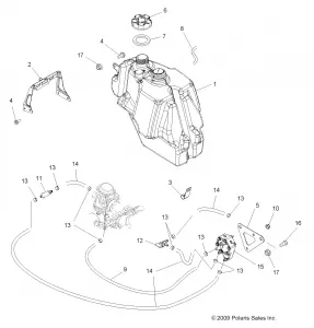 BODY, Топливная система TANK - A11LB27AA (49ATVТопливная система10HAWK)