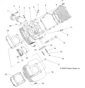 ENGINE, CYLINDER - A11LB27AA (49ATVCYLINDER08SP300)