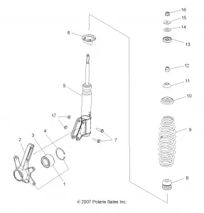 SUSPENSION, FRONT STRUT - A11LB27AA (49ATVSTRUT08SP300)