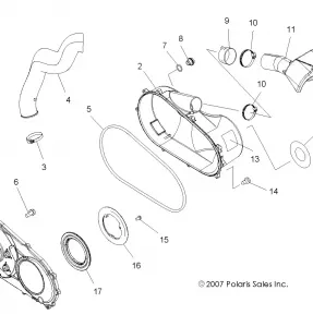 BODY, CLUTCH COVER - A11MB46FZ (49ATVCLUTCHCVR08SP500)