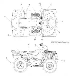 BODY, Наклейки - A11MB46FZ (49ATVDECAL11SP400)