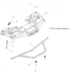 BODY, FRONT RACK - A11MB46FZ (49ATVRACKMTG11SP500)