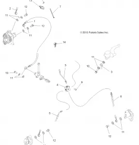 BRAKES, BRAKE LINES - A11MB46FZ (49ATVBRAKELINE11SP500)