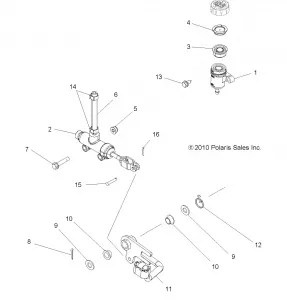 BRAKES, BRAKE PEDAL and MASTER CYLINDER - A11MB46FZ (49ATVBRAKEFOOT11SP500)