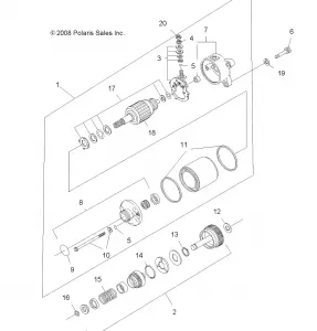 ENGINE, STARTING SYSTEM - A11MB46FZ (49ATVSTARTER09TB)