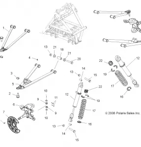 SUSPENSION, FRONT - A11GP52AA (49ATVSUSPFRT09OUT525IRS)