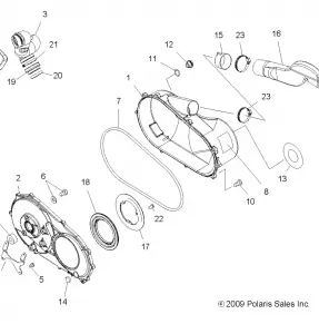 BODY, CLUTCH COVER - A11NG50AA (49ATVCLUTCHCVR10TBLZR)