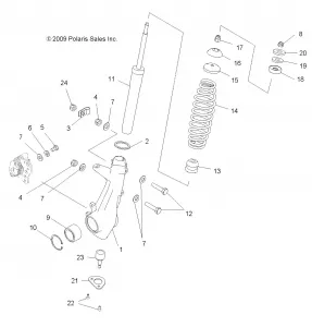 SUSPENSION, FRONT STRUT - A11NG50FA (49ATVSTRUT10SP500I)