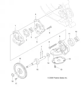 ENGINE, Маслянный насос - A11MH50AX/AZ (49ATVOILPUMP09SP500)