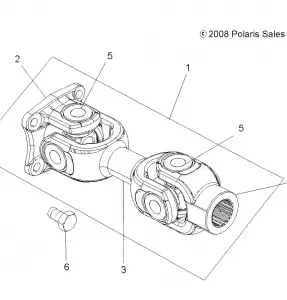 DRIVE TRAIN, PROP SHAFT, REAR - A11ZN55AA/AQ/AZ (49ATVSHAFTPROPRR09SPXP550)