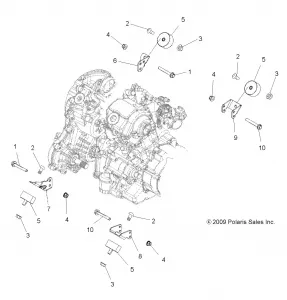 ENGINE, MOUNTING - A11ZN55AA/AQ/AZ (49ATVENGINEMTG10SPXP550)