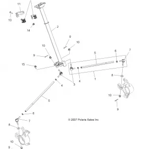 STEERING, STEERING POST ASM. - A11ZN55AA/AQ/AZ (49ATVSTEERING09Q60)