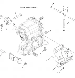 DRIVE TRAIN, MAIN GEARCASE MOUNTING - A11CF76AA (4999200299920029C13)