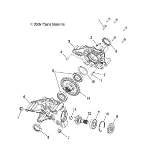 DRIVE TRAIN, REAR GEARCASE INTERNALS - A11CF76AA (4999200299920029D04)