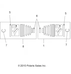 DRIVE TRAIN, REAR Приводной вал - A11DH50AX/AZ (49ATVSHAFTDRIVERR1332936)