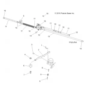 ENGINE, CARBURETOR MOUNTING and Топливная система LINES - A11DH50AX/AZ (49ATVCARBBRKT11SP500I)