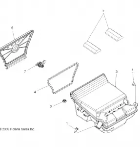 BODY, REAR STORAGE BOX - A11DH50FX (49ATVSTORAGERR10SP500TRG)