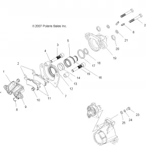 BRAKES, REAR CALIPER - A11DH50FX (49ATVBRAKERR08SP500)