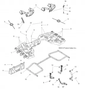 BODY, REAR RACK ASM. - A11DX55AF/AZ (49ATVRACKMTGRR11SPTRG550)