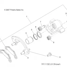 BRAKES, FRONT CALIPER - A11DX55AF/AZ (49ATVBRAKEFRT09Q60)