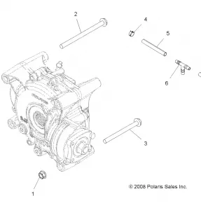 DRIVE TRAIN, GEARCASE MOUNTING, REAR - A11DX55AF/AZ (49ATVGEARCASEMTGRR09SPXP550)