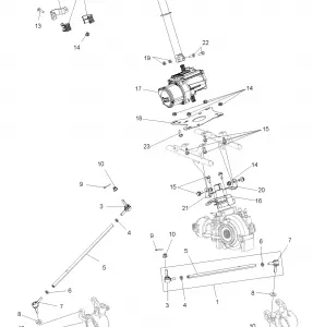 STEERING, STEERING POST ASM. - A11DX55AF/AZ (49ATVSTEERING11SPTRG550)