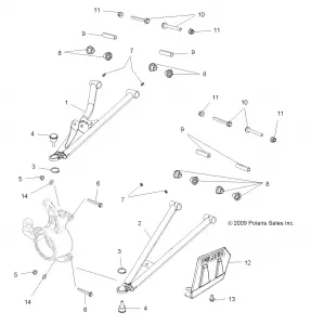 SUSPENSION, FRONT A-ARMS - A11DX55AF/AZ (49ATVSUSPFRT10SPTRGEPS)