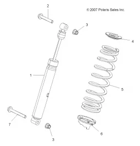 SUSPENSION, SHOCK, REAR - A11DX55AF/AZ (49ATVSHOCKRR7043169)