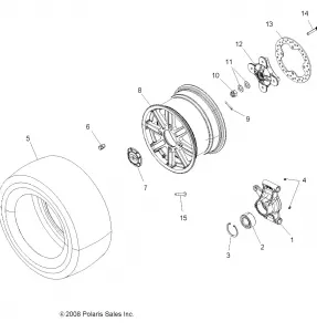 WHEELS, REAR and HUB - A11DX55AF/AZ (49ATVWHEELREAR10SPXP850)