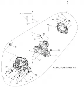 DRIVE TRAIN, MAIN GEARCASE - A11DX85AF/AG/AZ (49ATVGEARCASE1332847)