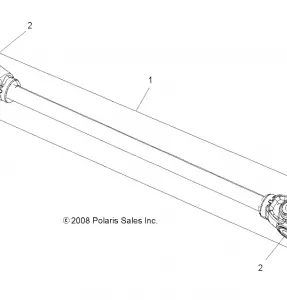 DRIVE TRAIN, PROP SHAFT, FRONT (Built 11/22/10 and Before) - A11DX85AF/AG/AZ (49ATVSHAFTPROP09SPXP550)