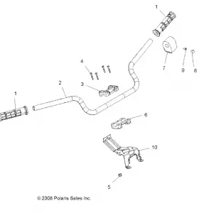 STEERING, HANDLEBAR and CONTROLS - A11DX85AF/AG/AZ (49ATVHANDLEBAR09SPEPS550)