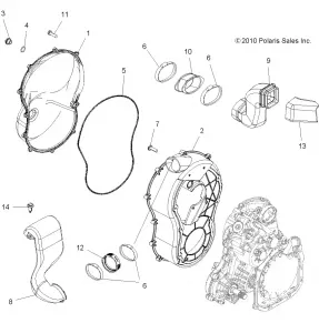 BODY, CLUTCH COVER - A11DX85FF (49ATVCLUTCHCVR11SPTRGEPS)