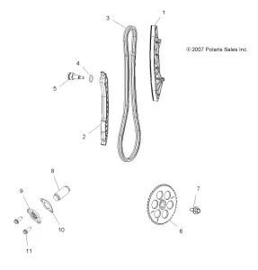 ENGINE, CAM CHAIN - A11DX85FF (49ATVCAMCHAIN09Q60)