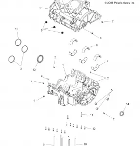 ENGINE, Картер - A11DX85FF (49ATVКартер09SPXP850)