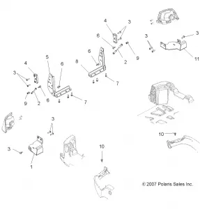 BODY, TAILGATE BRACKETS - A11TN55FA (49ATVTAILGATEMTG08SPX25)