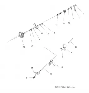 DRIVE TRAIN, MAIN GEARCASE SHIFT FORKS (Built 3/02/11 and After) - A11TN55FA (49ATVSHIFT09SPXP850)