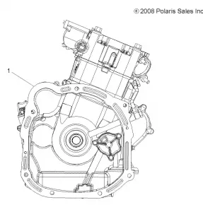 ENGINE, SHORT BLOCK - A11TN55FA (49ATVENGINE09SPXP550)