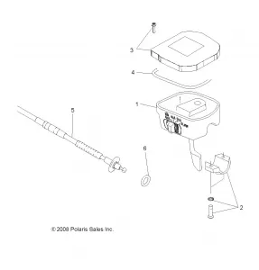 STEERING, CONTROLS, THROTTLE ASM. and CABLE - A11TN55FA (49ATVCONTROLS10SPX2550)