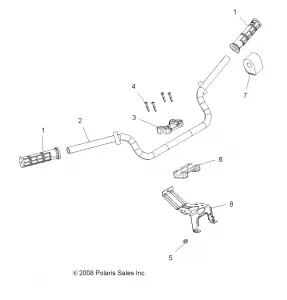 STEERING, HANDLEBAR and CONTROLS - A11TN55FA (49ATVHANDLEBAR09SPXP850I)