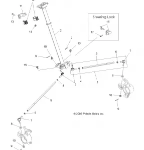 STEERING, STEERING POST ASM. - A11TN55FA (49ATVSTEERING11SPX2550I)