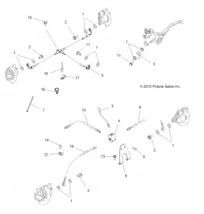 BRAKES, BRAKE LINES - A11TN85AA (49ATVBRAKELINE11SPX2550)