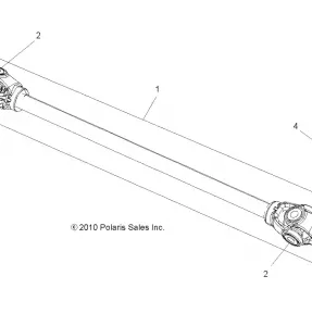 DRIVE TRAIN, PROP SHAFT, FRONT - A11TN85AA (49ATVSHAFTPROP11SP550)