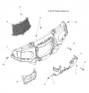 BODY, FRONT BUMPER and MOUNTING - A11ZN85AA/AQ/AZ (49ATVBUMPER11SPXP850)