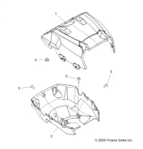 BODY, HEADLIGHT POD - A11ZN85AA/AQ/AZ (49ATVHEADLIGHT09SPXP550)