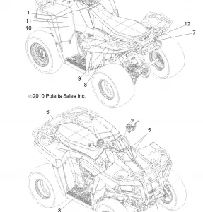 BODY, Наклейки - A11EA32FA (49ATVDECAL11BOSSI)