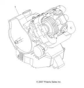 ENGINE, SHORT BLOCK - A11EA32FA (49ATVENGINE08TB)