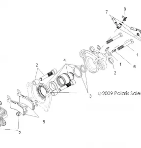 BRAKES, REAR CALIPER - A12NG50FA (49ATVCALIPER10BOSSI)